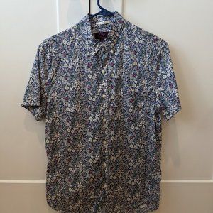 J Crew Short Sleeve Button Up Shirt - Flower Print